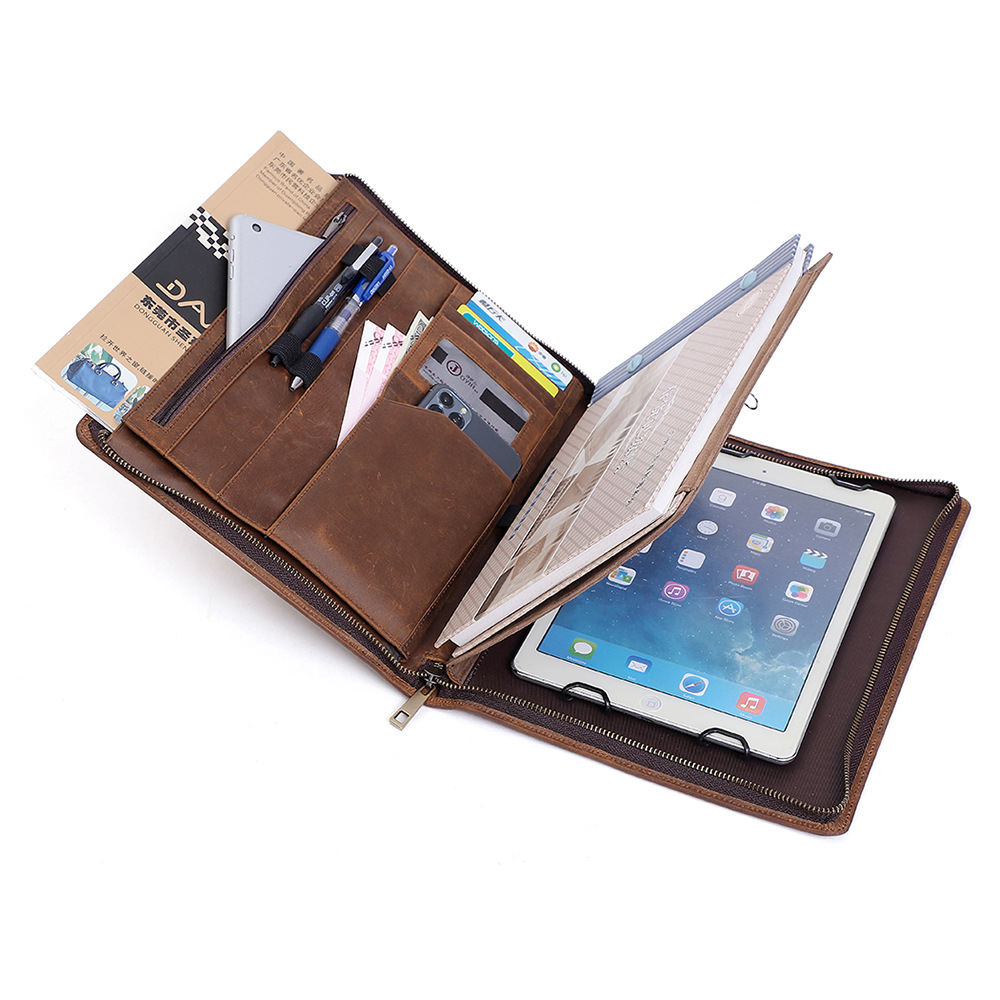 Leather Work Folio - Work Folio for Men and Women