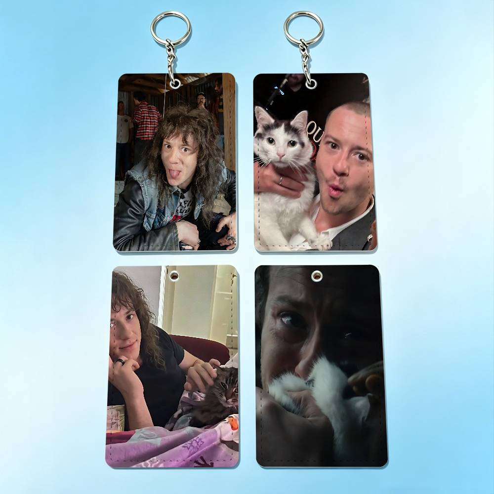 Leather Works - actor J-Joseph Quinn Cat Badge Holder