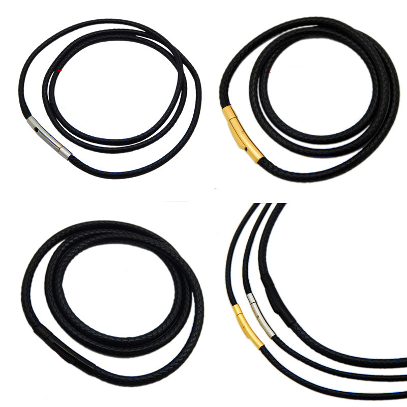 Leatherwork Thread - 2mm 3mm Black Leather Waxed Cotton