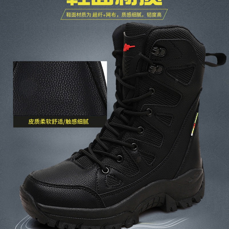 New High Quality Leather Men's - Leather Work Boots review and price