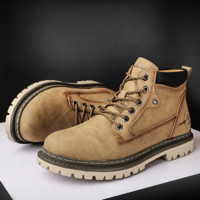 Men's High-Top British Style M - Leather Work Boots review and price