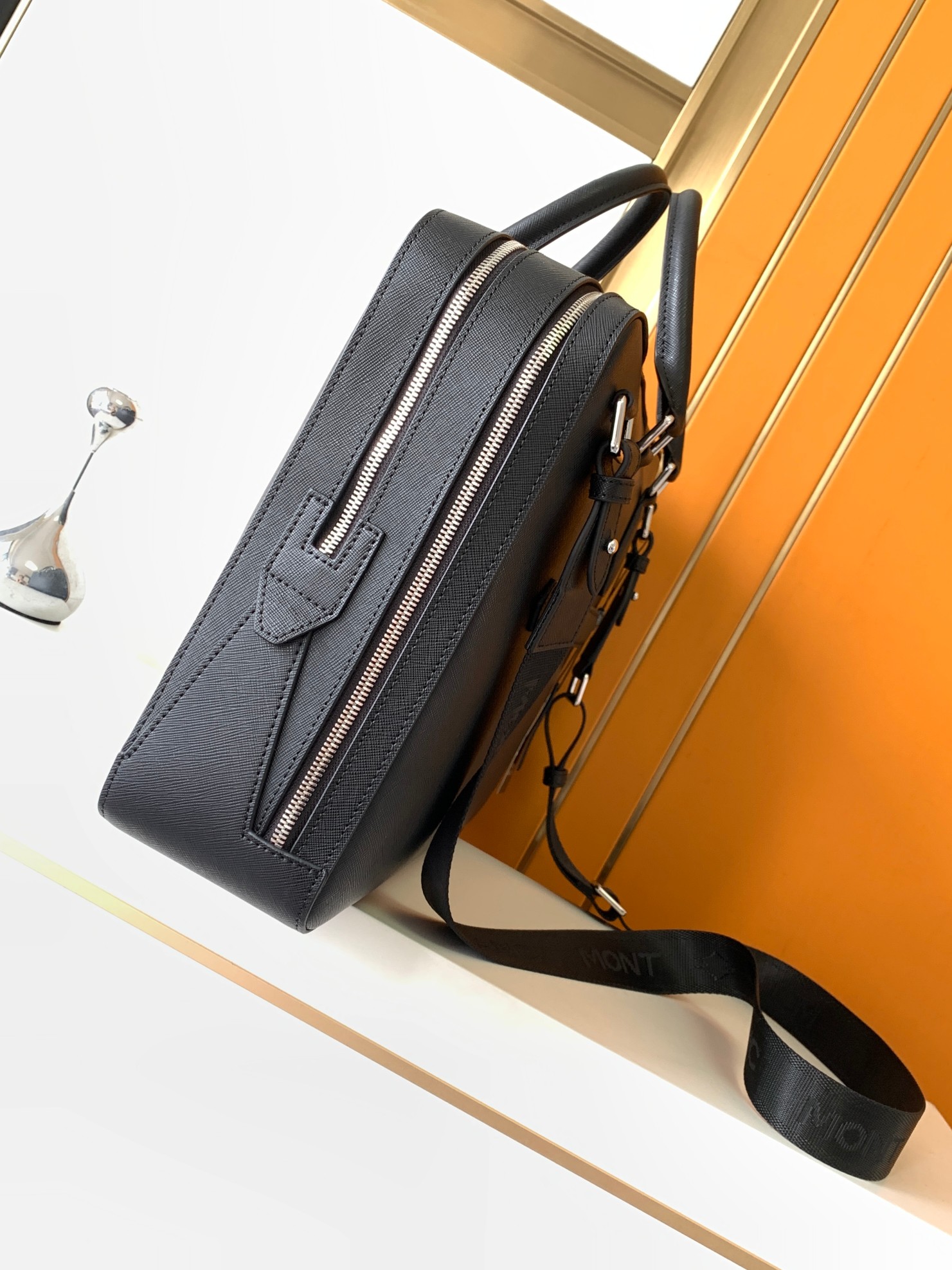 Luxury Men's Top-Handle Bags P - Leather Work Laptop Bag review and price