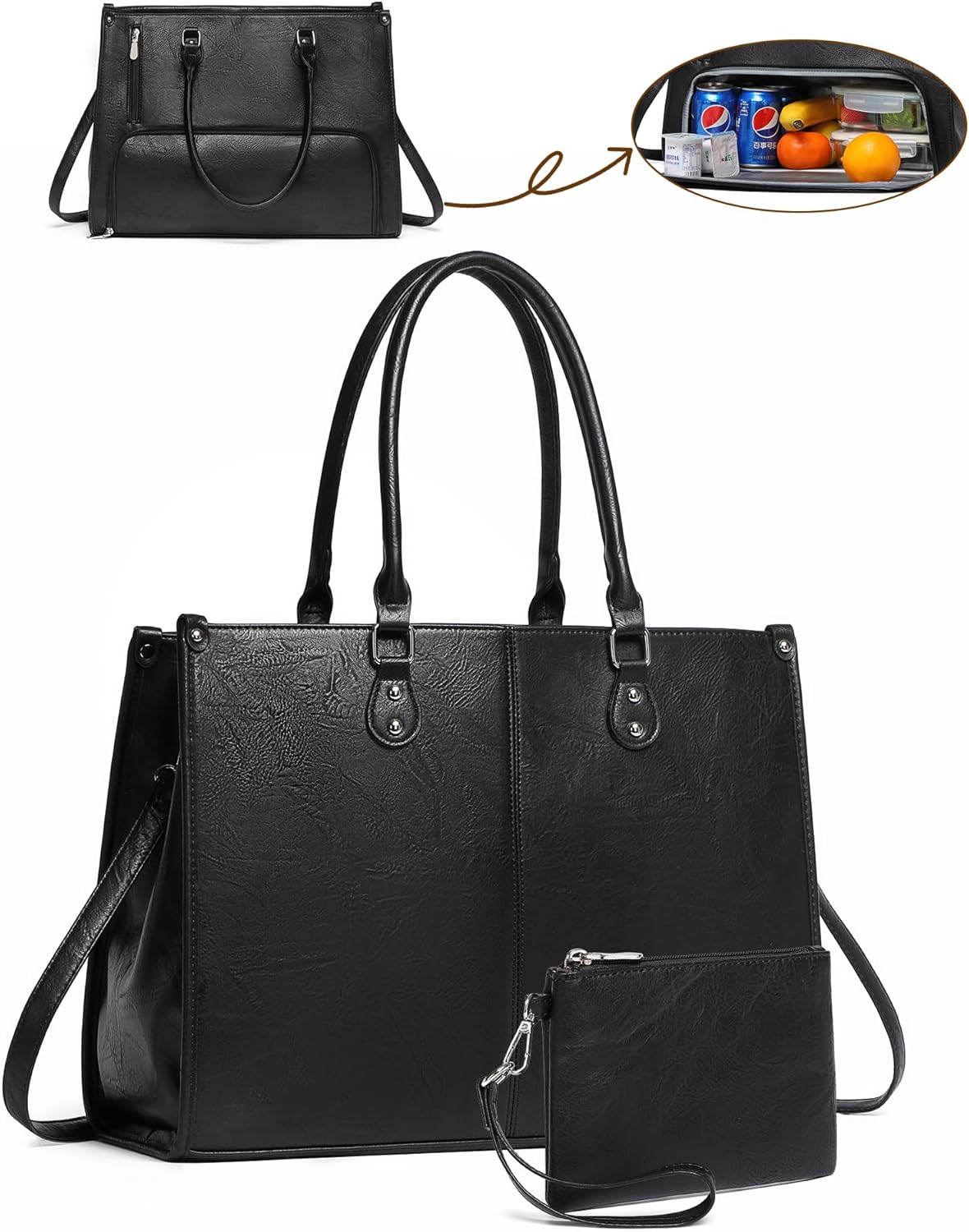 2 in 1 Laptop Tote Bag with In - Leather Work Laptop Bag review and price