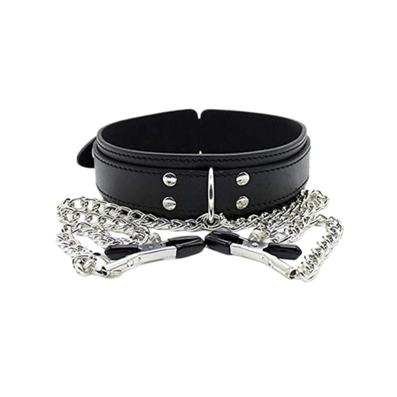 Punk Leather Neck Choker Colla - Leatherwork Clamp review and price