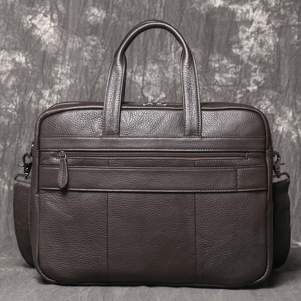 Men's Genuine Leather Briefcas - Leather Work Laptop Bag review and price