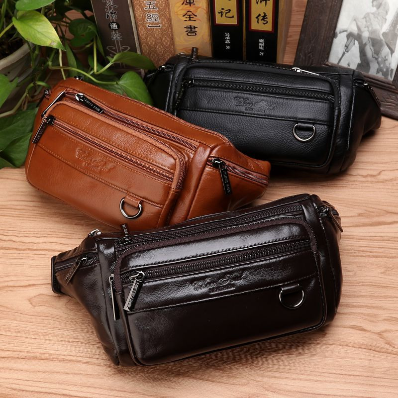 Men Waist Fanny Bags Sling Che - Leatherwork Belt review and price