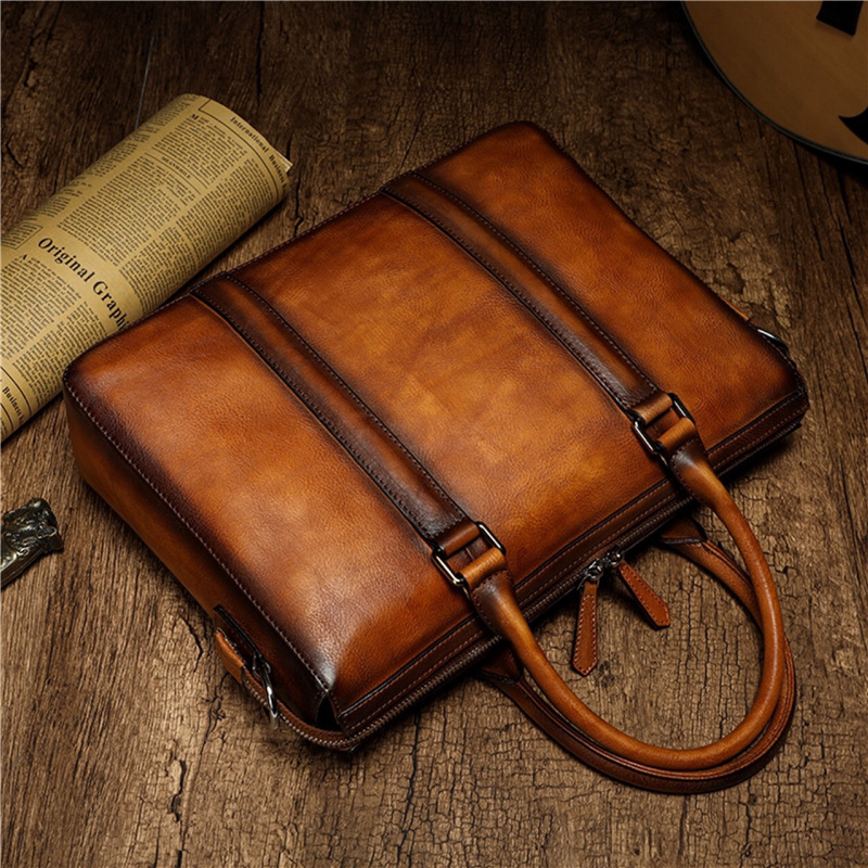 YETTIES Business Top Grain Lea - Vintage Leatherwork review and price