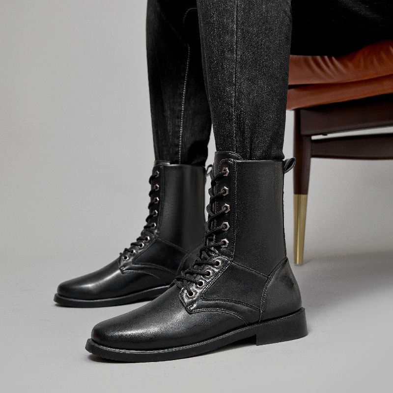 High-top Leather Boots Outdoor - Leather Work Boots review and price