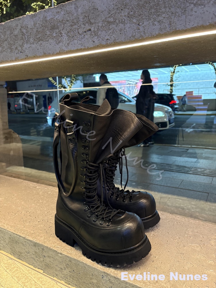 Retro Genuine Leather Motorcyc - Leather Work Boots review and price
