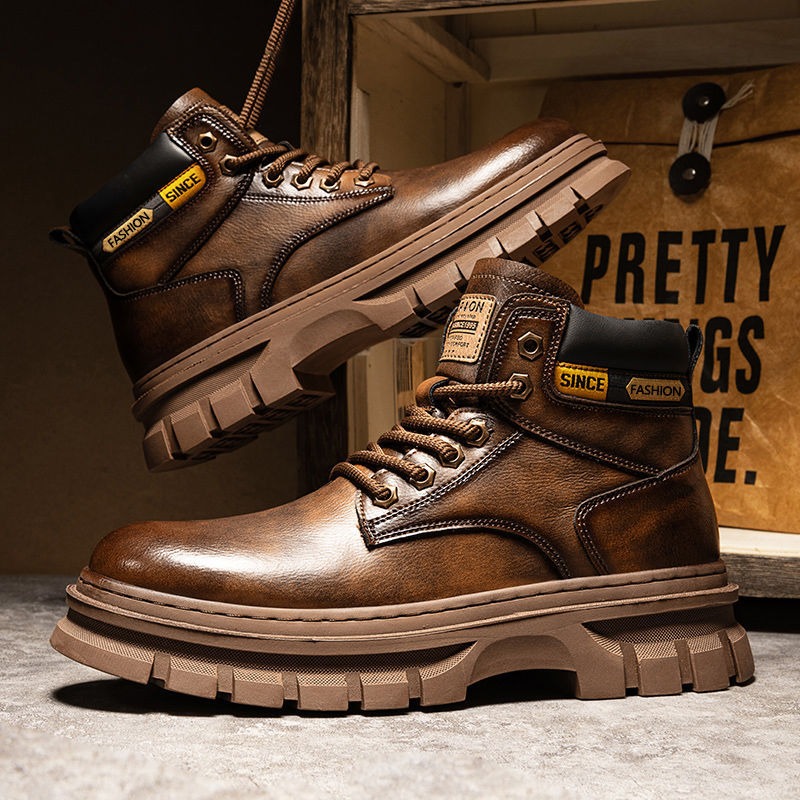 Vintage Men Platform Ankle Boo - Vintage Leatherwork review and price