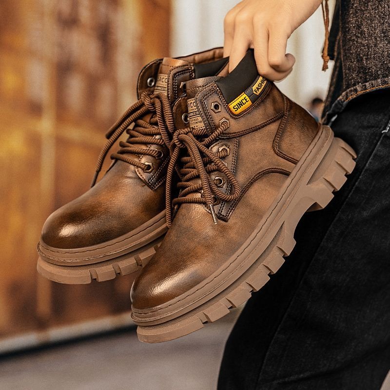 Vintage Men Platform Ankle Boo - Vintage Leatherwork review and price