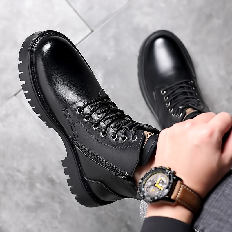 Men Classic Genuine Leather Bo - Leather Work Boots review and price