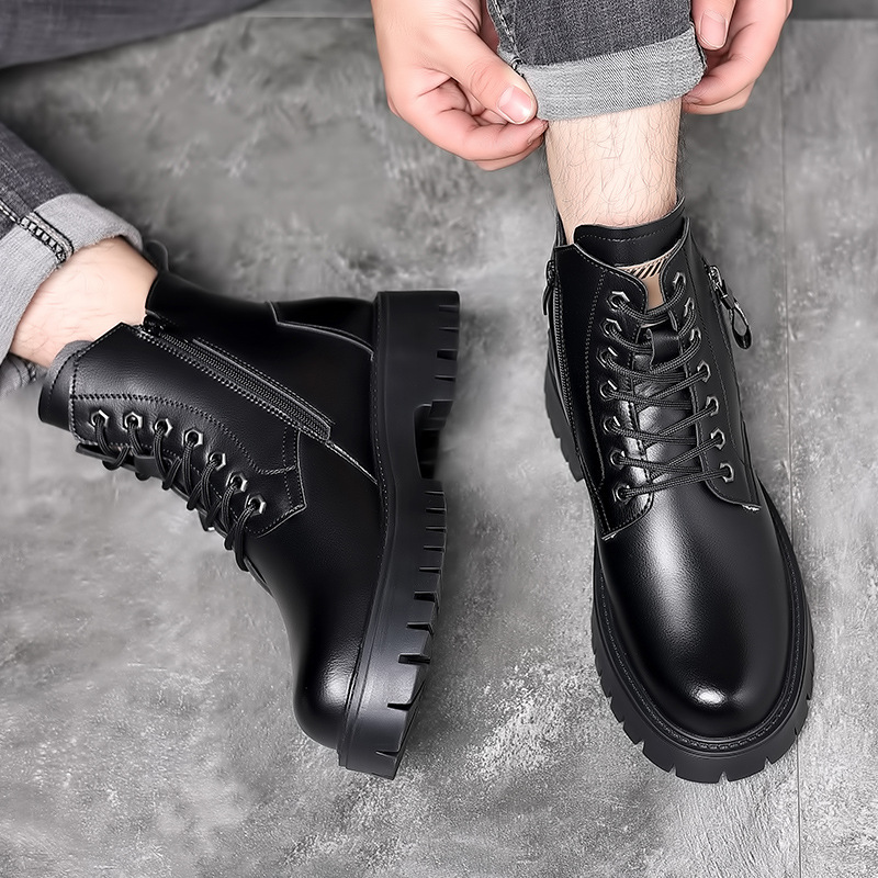 Men Classic Genuine Leather Bo - Leather Work Boots review and price