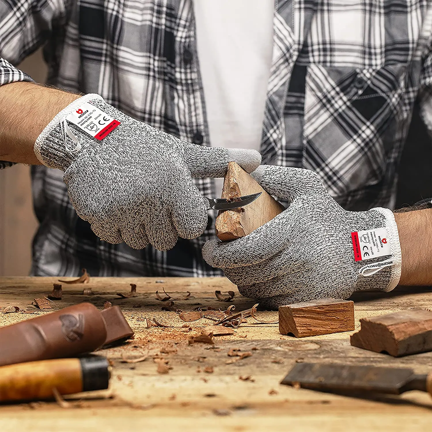 Cut Resistant Gloves Level 5 w - Leatherworking Leveling review and price