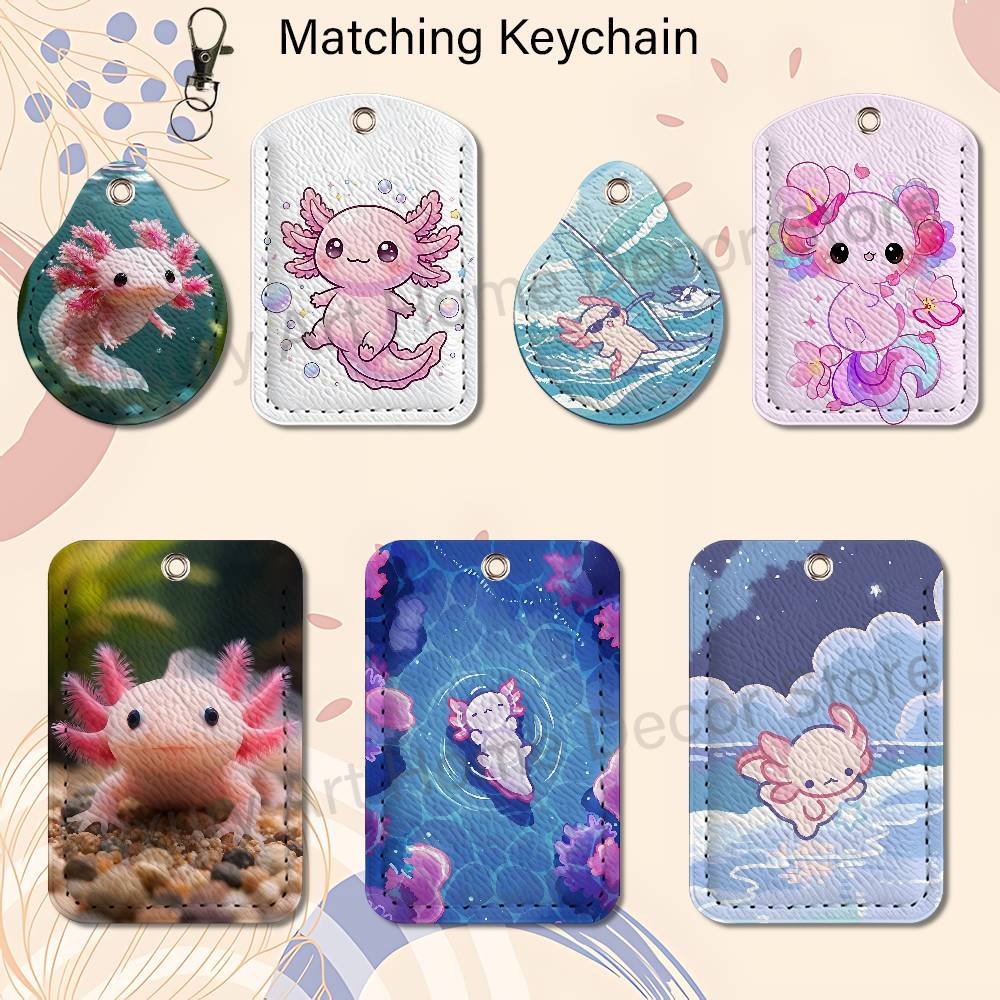 Cute pink A-Axolotl Cartoon Ho - Leather Works review and price