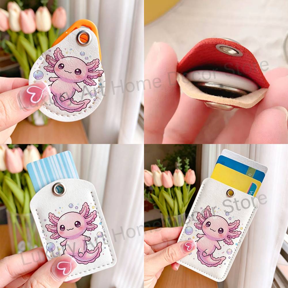 Cute pink A-Axolotl Cartoon Ho - Leather Works review and price