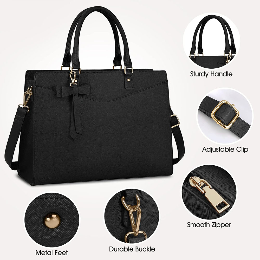 Laptop Bag for Women 15.6 Inch - Leather Work Laptop Bag review and price