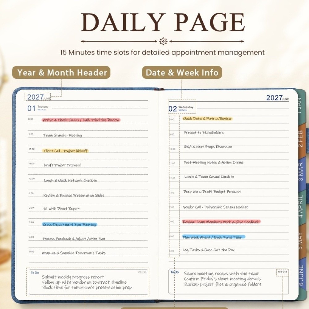 Thickened 2027 Schedule Notepa - Leatherwork Plans review and price