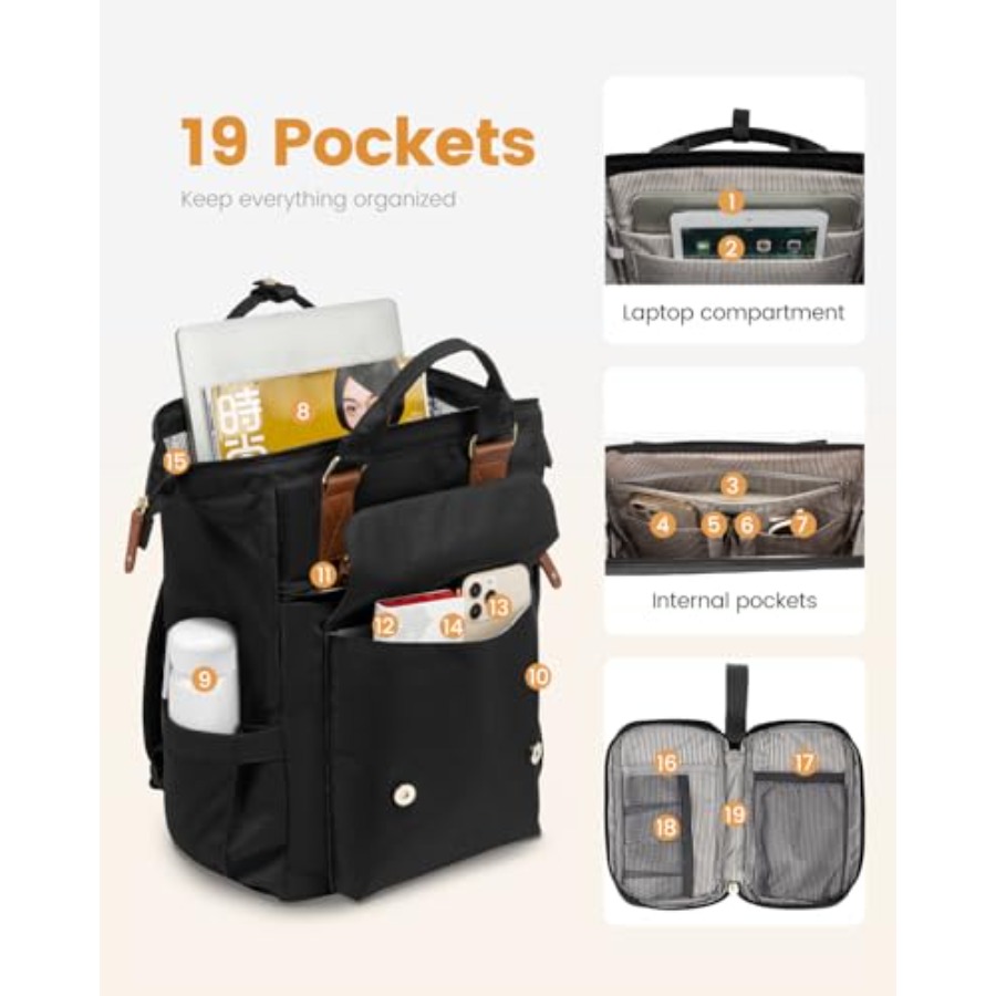 Laptop Backpack for Women, Tea - Leather Works review and price